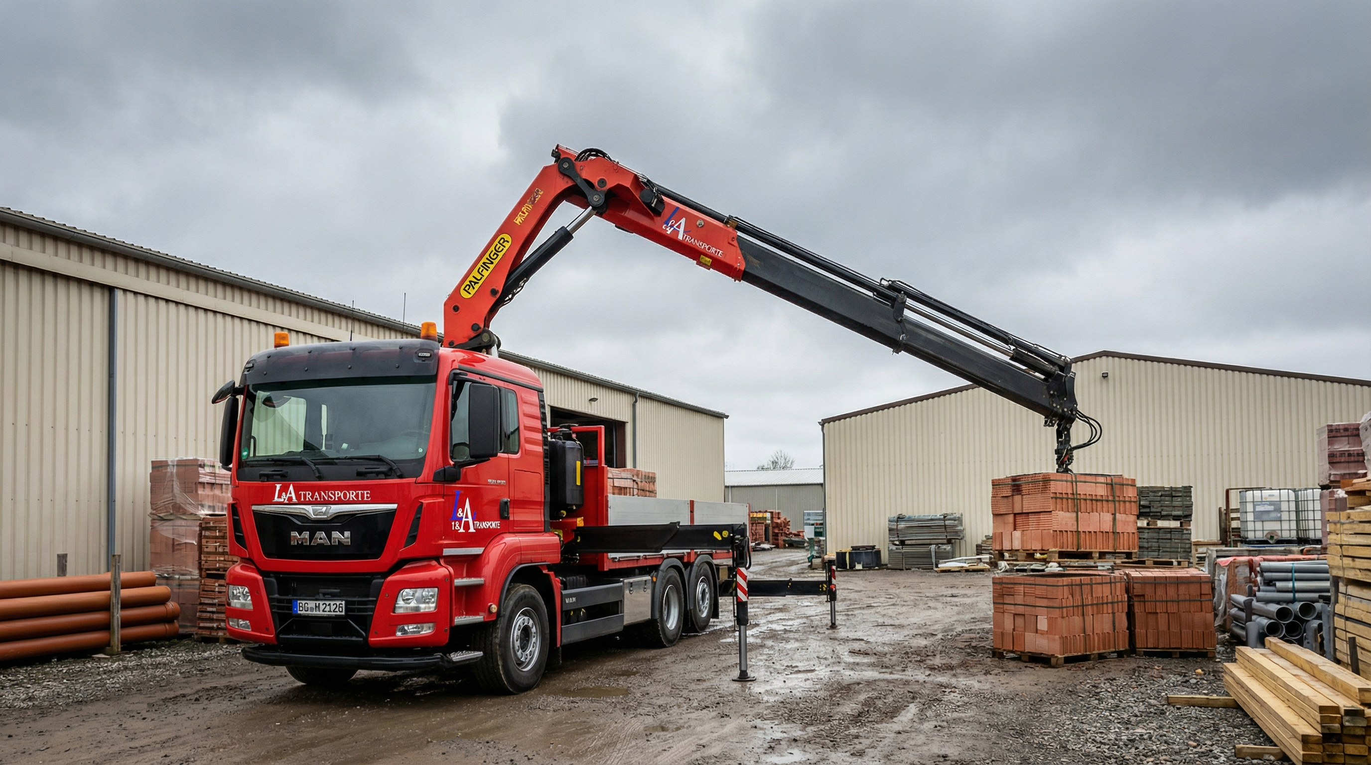 LKW mit Kran Wien - L&A Transporte Wien